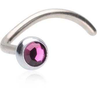 Blomdahl Silver Titanium Bezel 3 mm Lilac