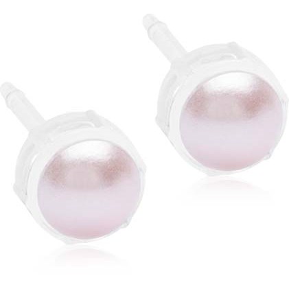 Blomdahl Medical Plastic Bezel Pearl 6 mm Light Rose