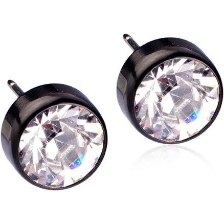 Blomdahl Black Titanium Bezel Crystal