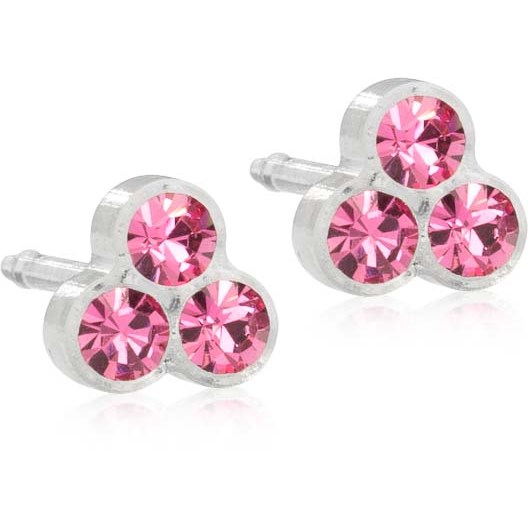 Blomdahl Medical Plastic Clover 6 mm Rose