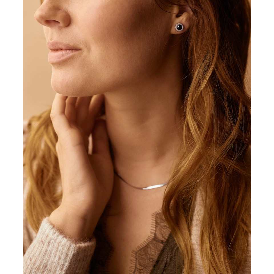 Alternativ bild 1 för Blomdahl Silver Titanium Grand Bezel 8 mm Black