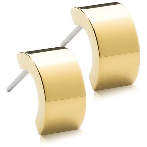 Produktfoto för Blomdahl örhängen Blomdahl GT Pendant Plain Grand Curved 10 mm 1 par