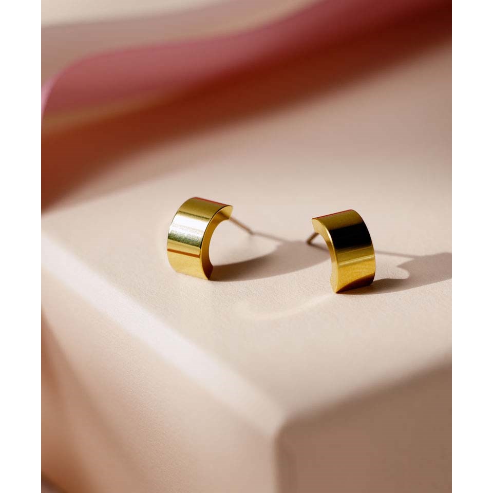 Alternativ bild 1 för Blomdahl örhängen Blomdahl GT Pendant Plain Grand Curved 10 mm 1 par