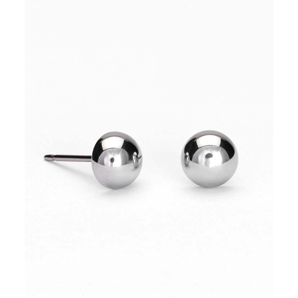 Blomdahl Silver Titanium Half ball 6 mm