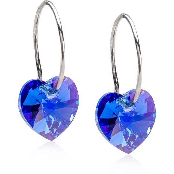 Blomdahl Natural Titanium Heart 10 mm Sapphire