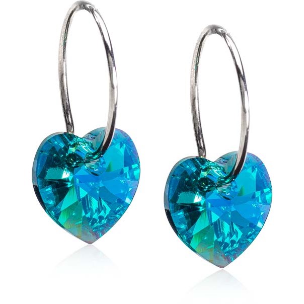 Blomdahl Natural Titanium Heart 10 mm Turquoise