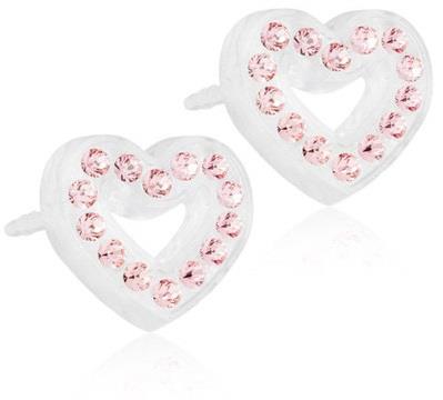 Medical Plastic 10mm Brilliance Heart Earrings