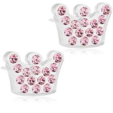 Blomdahl Medical Plastic Brilliance Princess 9mm light rose