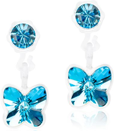 Blomdahl Medical Plastic Pendant Butterfly 4/5mm Aquamarine