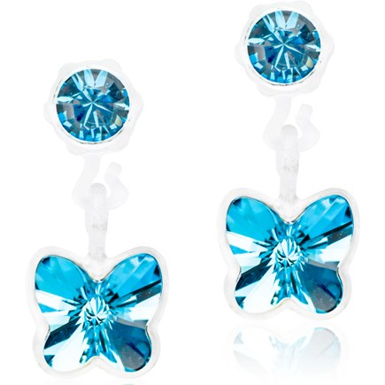 Blomdahl Medical Plastic Pendant Butterfly 4/5mm Aquamarine
