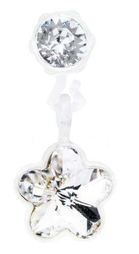 Blomdahl Medical Plastic Pendant Flower 4/6 mm Crystal 