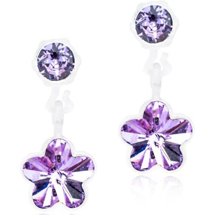 Blomdahl Medical Plastic Pendant Flower 4/6mm Violet