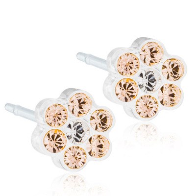 Blomdahl Medical Plastic  Medical Platic Daisy Golden Rose/Crystal 5mm Daisy GoldenRose 5mm