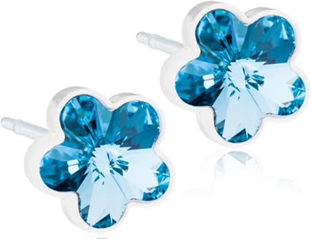 Blomdahl Medical Plastic Flower 6mm Aquamar