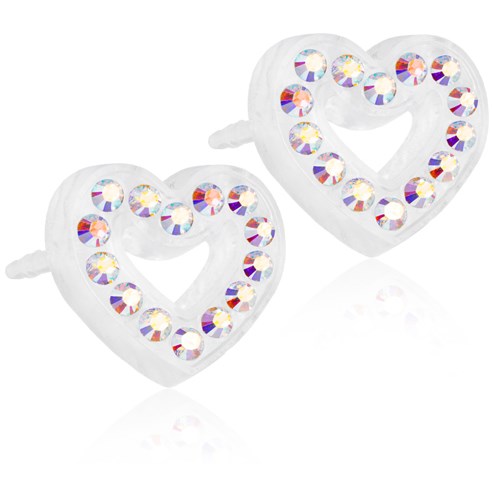 Läs mer om Blomdahl Medical Plastic Brilliance Heart Hollow 10mm Rainbow