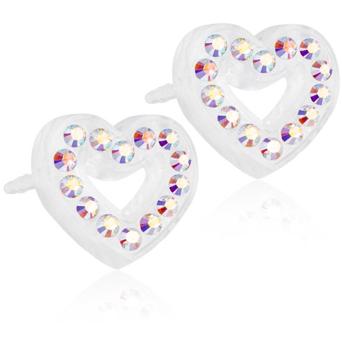 Blomdahl Brilliance Heart Hollow 10mm Rainbow