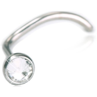 Blomdahl Næsesmykke Silver Bezel Crystal 3mm