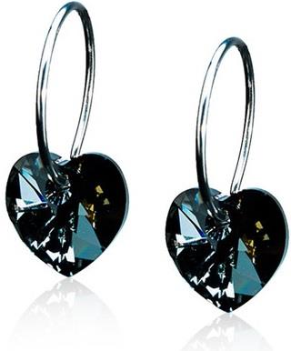 Blomdahl Natural Titanium 14 mm Heart Black diamond