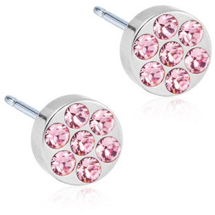 Blomdahl Natural Titanium Brilliance Plenary 5mm Light Rose