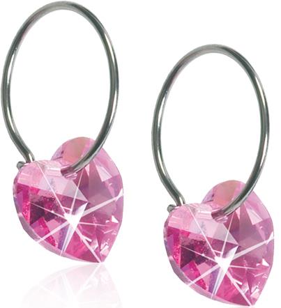 Blomdahl Natural Titanium Heart Sleeper 14mm