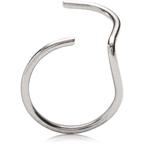 Läs mer om Blomdahl Natural Titanium Nose Ring 10 mm left