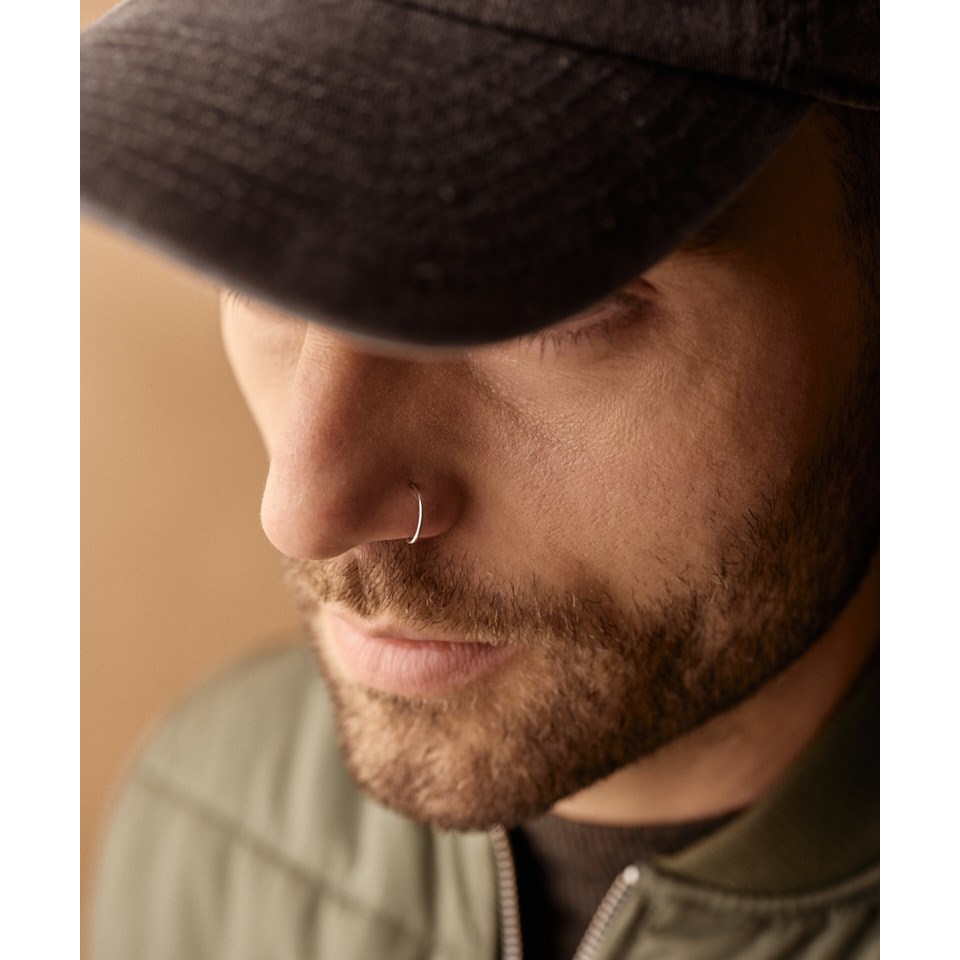 Alternativ bild 1 för Blomdahl Natural Titanium Nose Ring 10 mm left