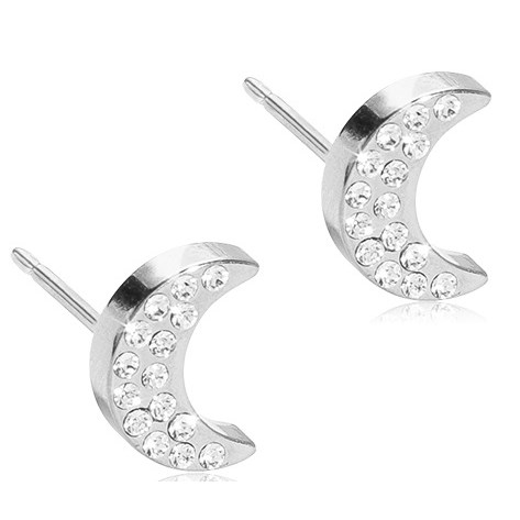 Bilde av Blomdahl Earrings Brilliance Moon 8 Mm Crystal