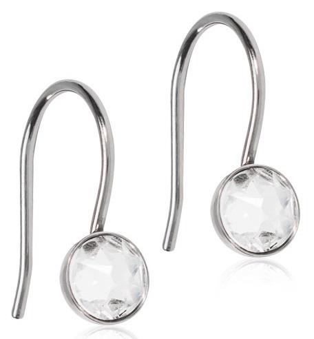 Blomdahl Earrings Pendant Bezel Crystal