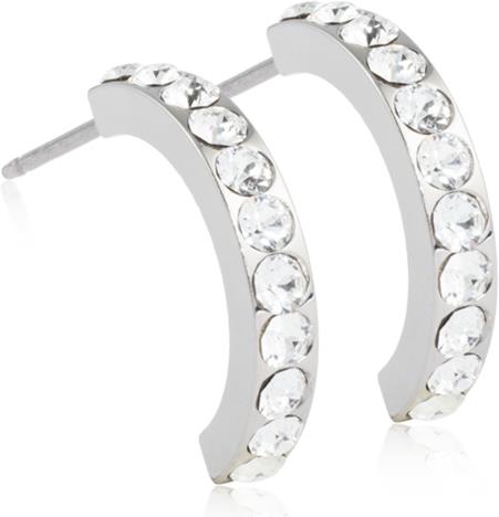 Blomdahl Natural Titanium Pendant Brilliance Curved Crystal
