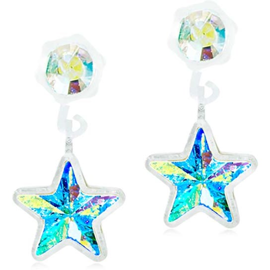Blomdahl Medical Plastic Pendant Star 4/6 mm Rainbow