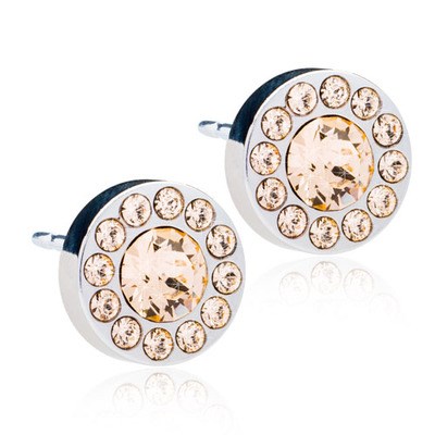 Blomdahl Silver Titanium Brilliance Halo Golden Rose