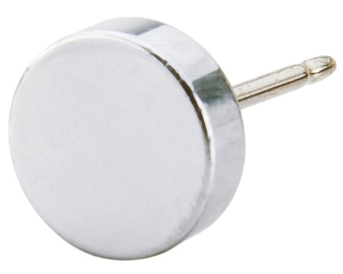 Blomdahl Black Titanium Silver Titanium Puck 6mm