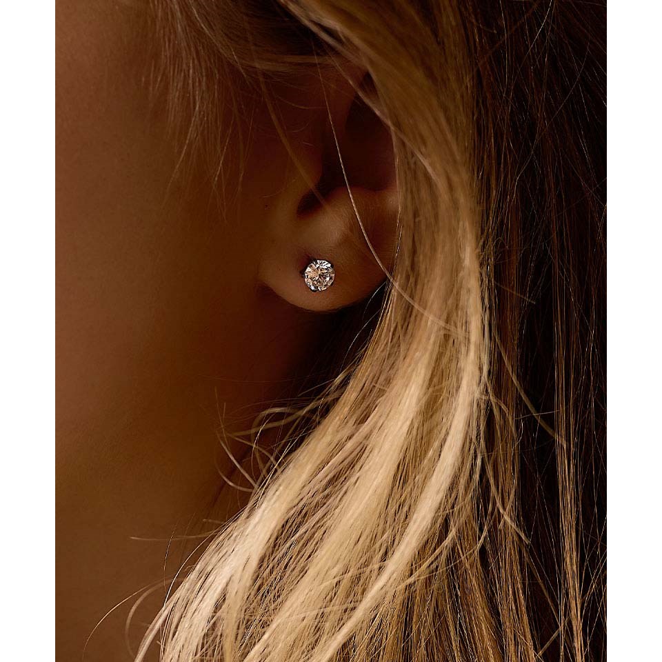 Blomdahl Silver Titanium Tiffany Precious, CZ White 6 mm (obrázok 4)