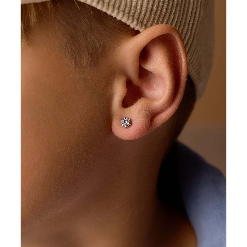 Blomdahl Silver Titanium Tiffany Precious, CZ White 6 mm (obrázok 5)