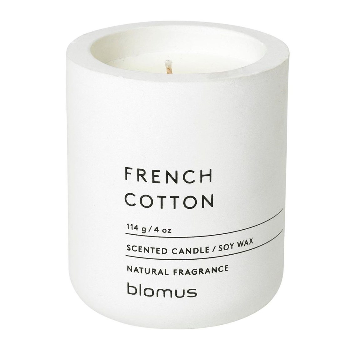 blomus Scented Candle Lily White French Cotton 114 g