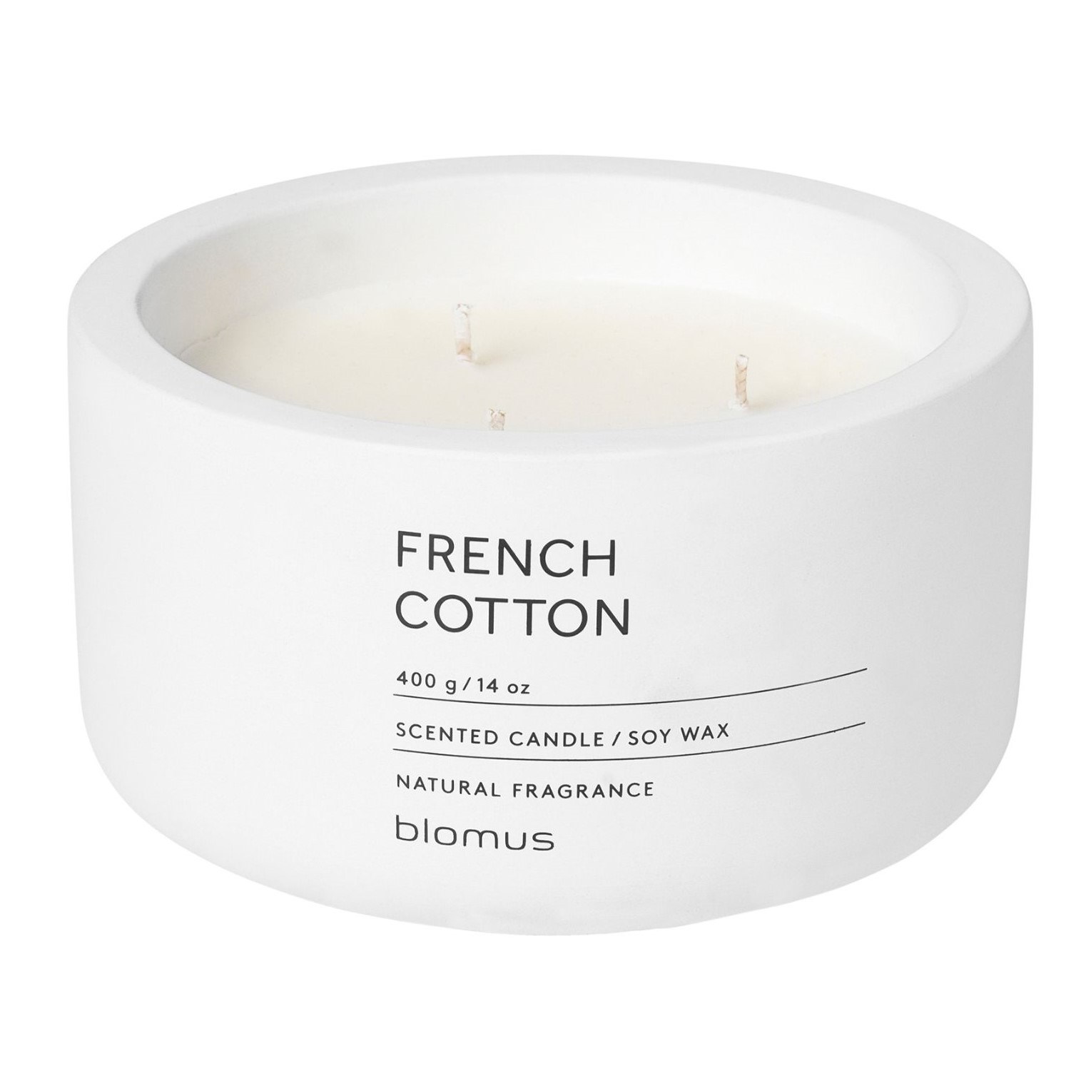 blomus Scented Candle Lily White French Cotton 400 g