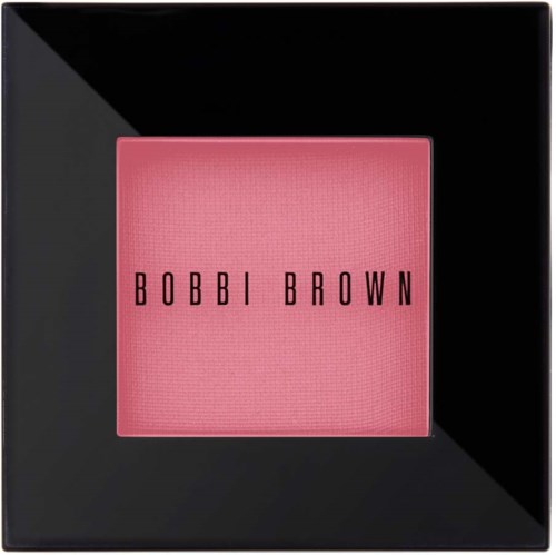 En rosa rouge i ett svart fyrkantigt kompakt-case med 'Bobbi Brown' skrivet på.
