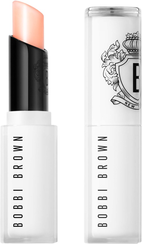 En Bobbi Brown läppstift med ljusrosa färg och snygg svart-vit förpackning.