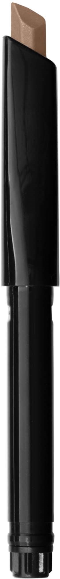 Ein Concealer-Stick mit schwarzem und silbernem Gehäuse und beige Produkt an der Spitze.