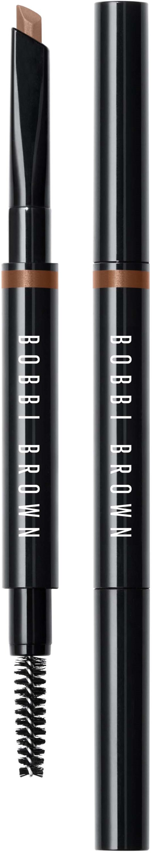 Dwa kredki do makijażu Bobbi Brown, jedna o skośnym końcu i druga z prostym końcem.