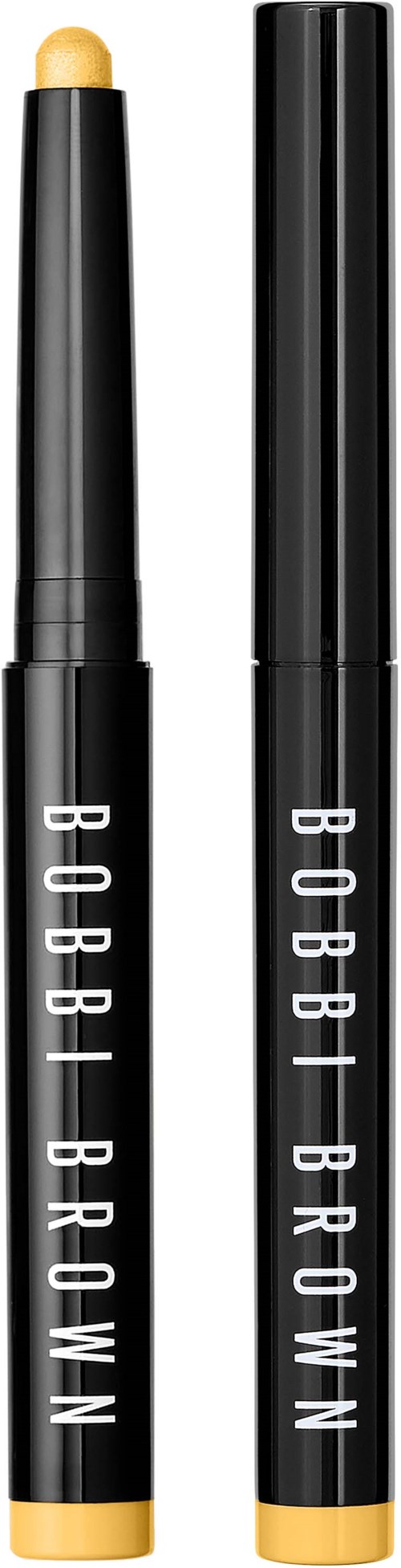 Żółty marker z czarnym korpusem i korkiem, oznaczony 'BOBBI BROWN'.