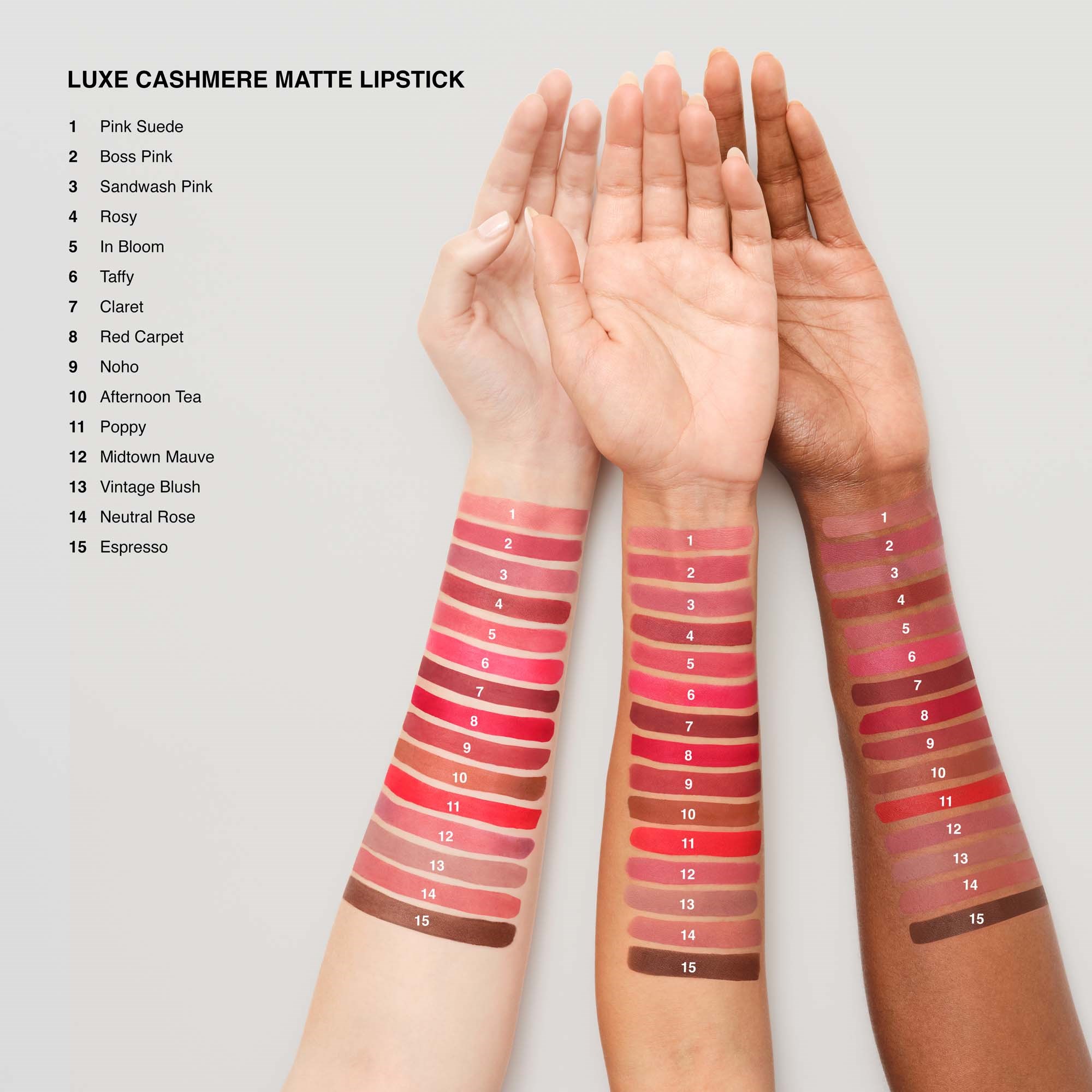 Bobbi Brown Luxe Cashmere Matte Lipstick Rosy (obrázok 6)