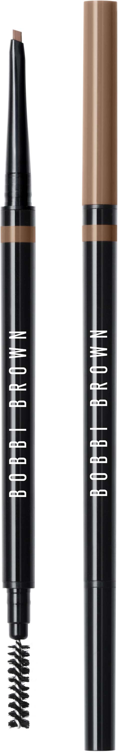 Zwei Make-up-Stifte, eins mit schwarzer Spitze und das andere mit beigem Deckel, stehen nebeneinander.