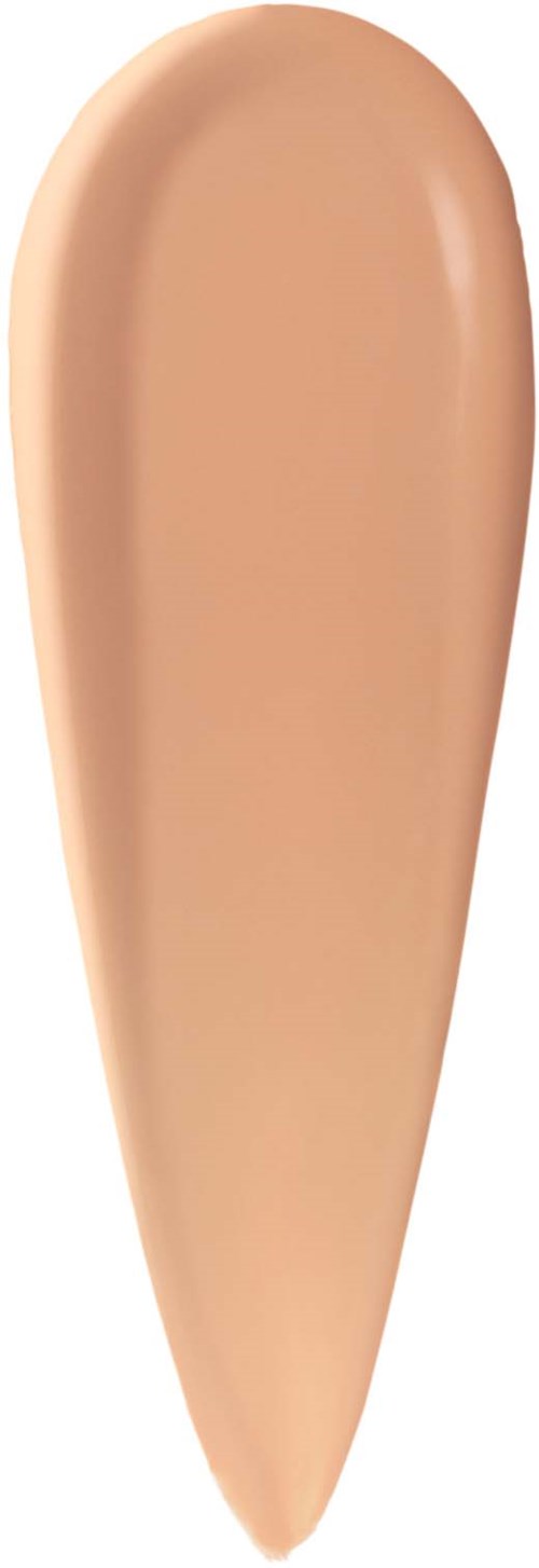 A creamy beige foundation swatch with a smooth texture, applied in a single stroke.
