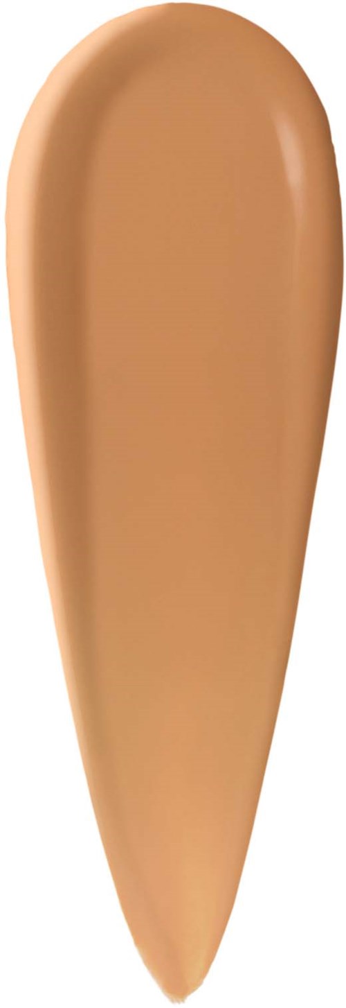 A long, narrow makeup swatch in a beige, skin-tone color.