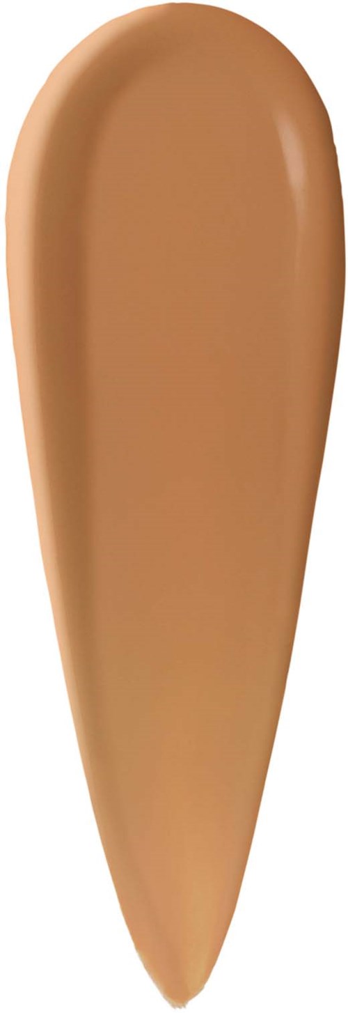 A beige liquid foundation swatch on a white background.