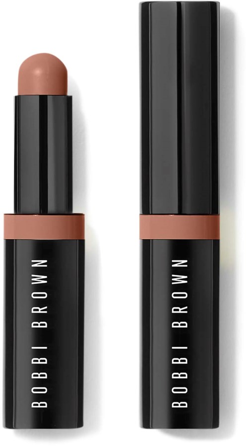 Ein BOBBI BROWN Lippenstift, einer mit geschlossenem Deckel und einer mit herausgeschoben.