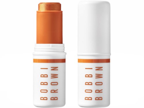 To leppepomader i hvite beholdere, den ene åpen med kobberfarget balm, den andre lukket. Begge har oransje og hvite etiketter.