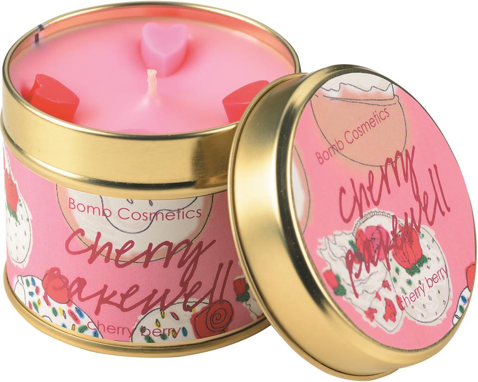 Bomb Cosmetics Tin Candle Cherry Bakewell