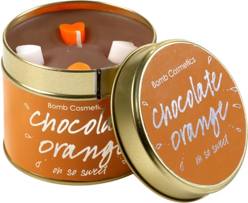 Bomb Cosmetics Tin Candle Chocolate Orange